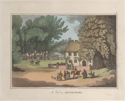 Uitzicht in Devonshire door ThomasThomas Rowlandson, Joseph Constantine Stadler Thomas Rowlandson, Joseph Constantine Stadler