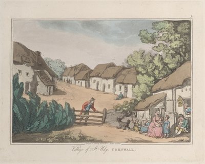 Dorp van St. Udy, Cornwall, uit Schetsen uit de natuur, 1822 door ThomasThomas Rowlandson, Joseph Constantine Stadler Thomas Rowlandson, Joseph Constantine Stadler