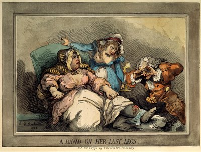 Een koppelaarster op haar laatste benen door Thomas Rowlandson