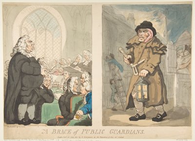 Een Paar Openbare Bewakers door Thomas Rowlandson