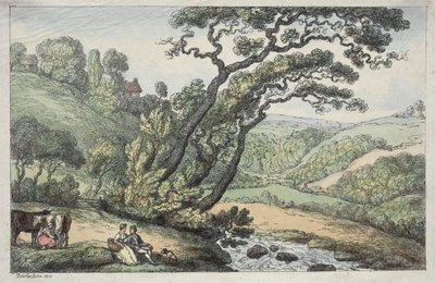 Een Cornish Uitzicht door Thomas Rowlandson