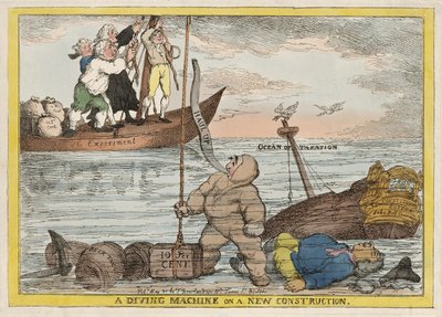 Een duikmachine op een nieuwe grondwet, uitgegeven 1806 door Thomas Rowlandson