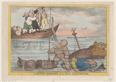 Een Duikmachine van een Nieuwe Constructie door Thomas Rowlandson