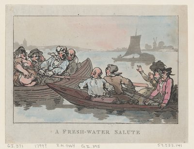 Een zoetwatergroet, 1799 door Thomas Rowlandson