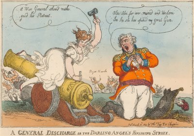 Een algemene ontslag of de laatste slag van de geliefde engel? door Thomas Rowlandson