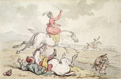 Een jachtincident door Thomas Rowlandson