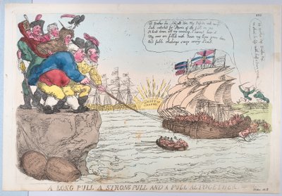 Een Lange Trek Een Sterke Trek en een Trek Samen, 25 november 1813 door Thomas Rowlandson