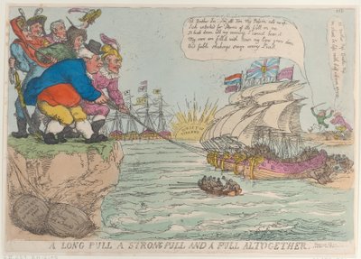 Een lange trek, een sterke trek en een gezamenlijke trek, 25 november 1813 door Thomas Rowlandson