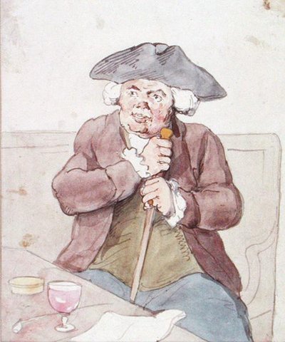 Een Man Zittend in een Herberg door Thomas Rowlandson