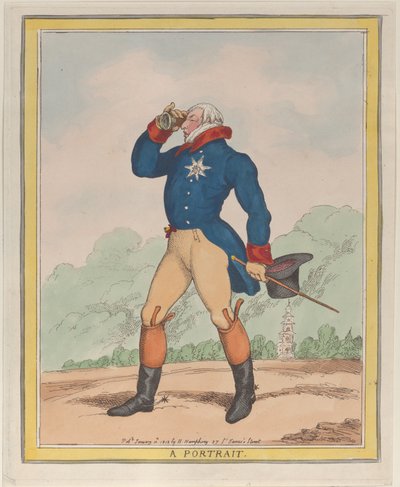 Een portret van de hertog van Cumberland, 10 januari 1812 door Thomas Rowlandson
