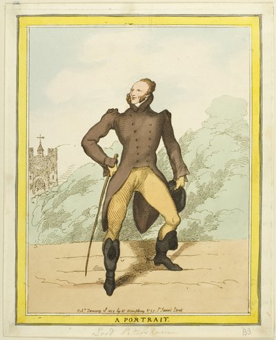 Een portret: Lord Petersham door Thomas Rowlandson