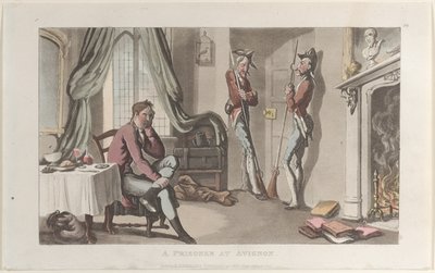 Een gevangene in Avignon, uit Journal of Sentimental Travels in the Southern Provinces of..., 1820 door Thomas Rowlandson
