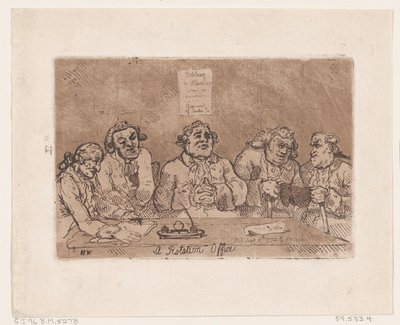 Een Rotatiekantoor door Thomas Rowlandson