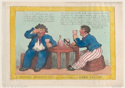 Een zeemans observatie over de betreurde dood van Lord Nelson door Thomas Rowlandson
