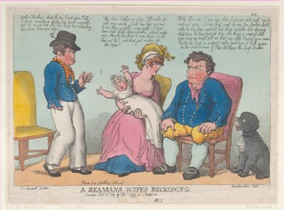 De rekening van de vrouw van een zeeman, 15 juli 1812 door Thomas Rowlandson