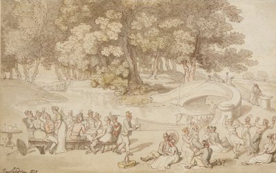 Een sociale vakantie, 1820 door Thomas Rowlandson