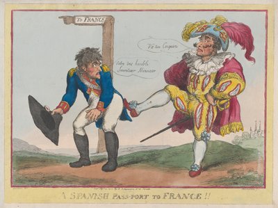 Een Spaans paspoort naar Frankrijk!!, 12 september 1808 door Thomas Rowlandson