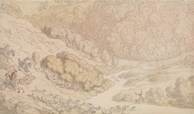 Een hertenjacht in het West Country door Thomas Rowlandson
