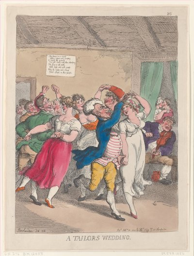 Een Kleermakersbruiloft door Thomas Rowlandson