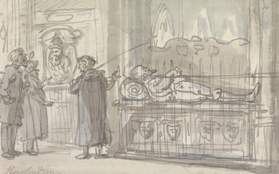 Een rondleiding door een kathedraal door Thomas Rowlandson