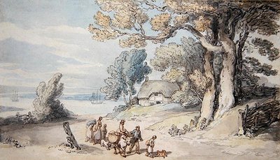 Een uitzicht op het Isle of Wight door Thomas Rowlandson