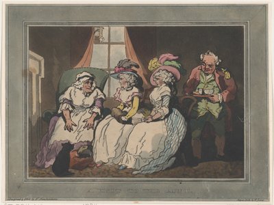Een Bezoek aan de Tante, 20 december 1794 door Thomas Rowlandson