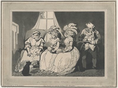 Een bezoek aan de tante door Thomas Rowlandson