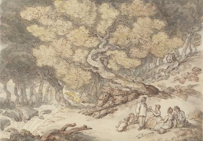 Een picknick van een houthakker door Thomas Rowlandson