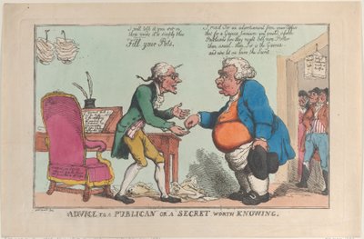 Advies aan een kastelein, of een geheim dat de moeite waard is om te weten door Thomas Rowlandson