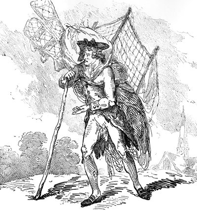 Aerostation out at Elbows of The Itinerant Aeronaut, 1786 door Thomas Rowlandson