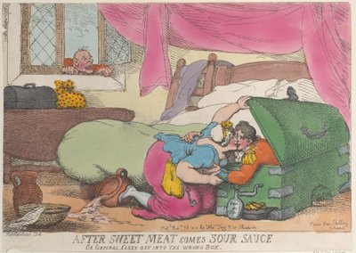 Na zoet vlees komt zure saus, of korporaal Casey kwam in de verkeerde doos door Thomas Rowlandson