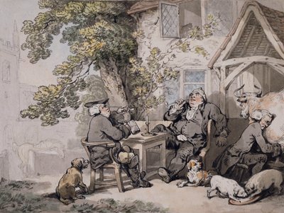 Kroegpolitici, ca. 1785-90 door Thomas Rowlandson