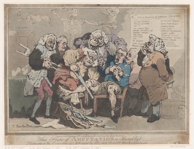 Amputatie, 17 februari 1786 door Thomas Rowlandson