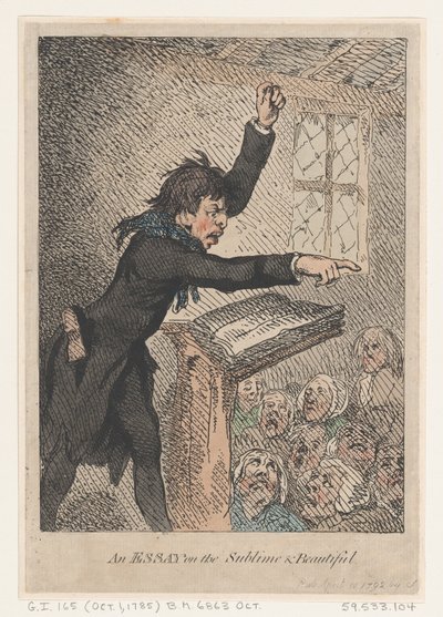 Een Essay over het Sublieme & Mooie, 10 april 1792 door Thomas Rowlandson