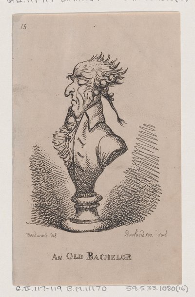 Een oude vrijgezel, 1808 door Thomas Rowlandson
