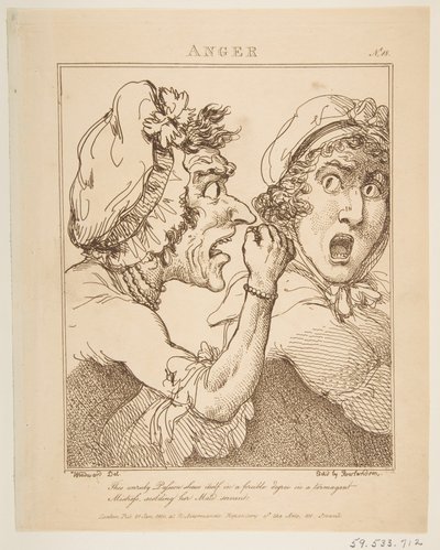 Woede, 21 januari 1800 door Thomas Rowlandson