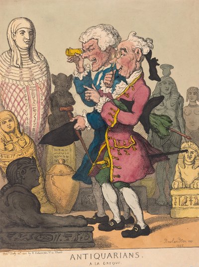 Antiquairs à la Greque door Thomas Rowlandson