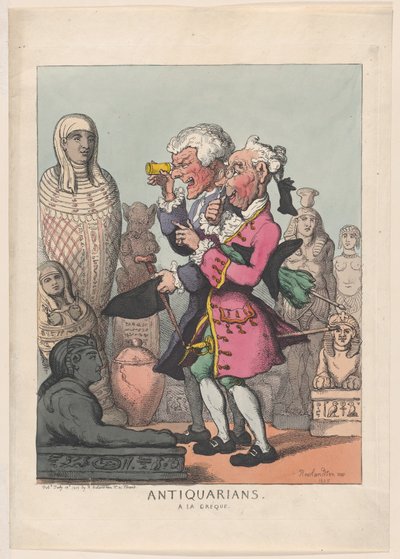 Antiquarians à la Greque, 14 juli 1805 door Thomas Rowlandson