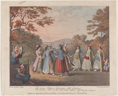 Zoveel figuren, dansen stelt voor, als golven rollen op de zee, wanneer storm..., 31 juli 1804 door Thomas Rowlandson