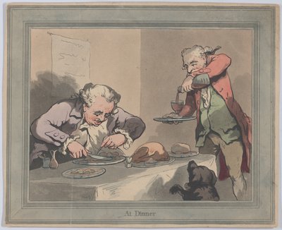 Aan het diner door Thomas Rowlandson