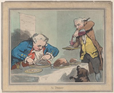 Aan het Diner, 5 november 1792 door Thomas Rowlandson