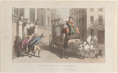 Dienst aan een edelman, uit The Vicar of Wakefield door Thomas Rowlandson