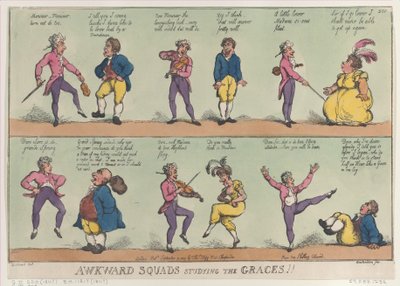 Onhandige ploegen die de gratie bestuderen!!, 29 augustus 1809 door Thomas Rowlandson