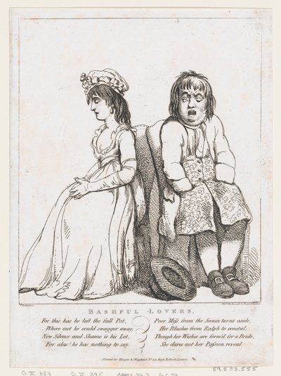 Verlegen geliefden, 15 maart 1798 door Thomas Rowlandson