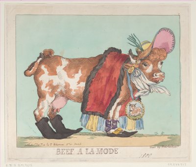 Beef à la Mode, 14 februari 1800 door Thomas Rowlandson