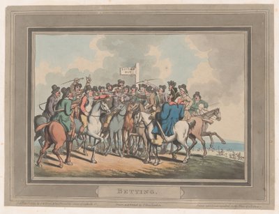Wedden [De Wedpost], 1 januari 1799 door Thomas Rowlandson
