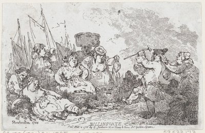Billingsgate, 4 februari 1786 door Thomas Rowlandson