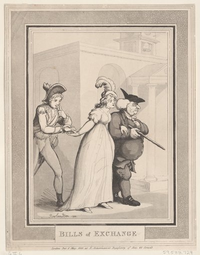 Wisselbrieven, 1 mei 1800 door Thomas Rowlandson