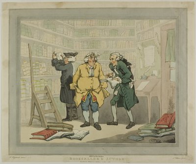Boekverkoper en auteur door Thomas Rowlandson