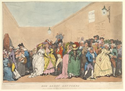 Box Lobby Loungers door Thomas Rowlandson